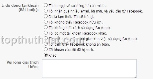 khoa tai khoan facebook