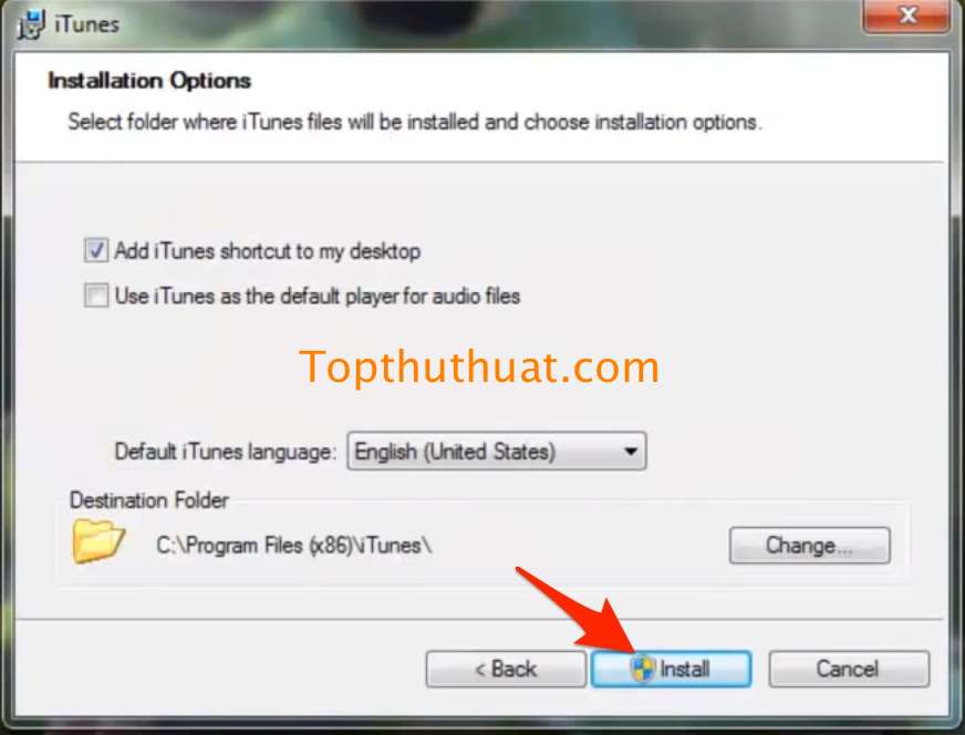 Cài đặt iTunes trên Windows