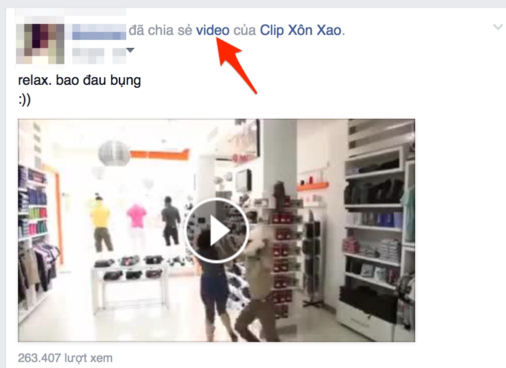 chia se video facebook