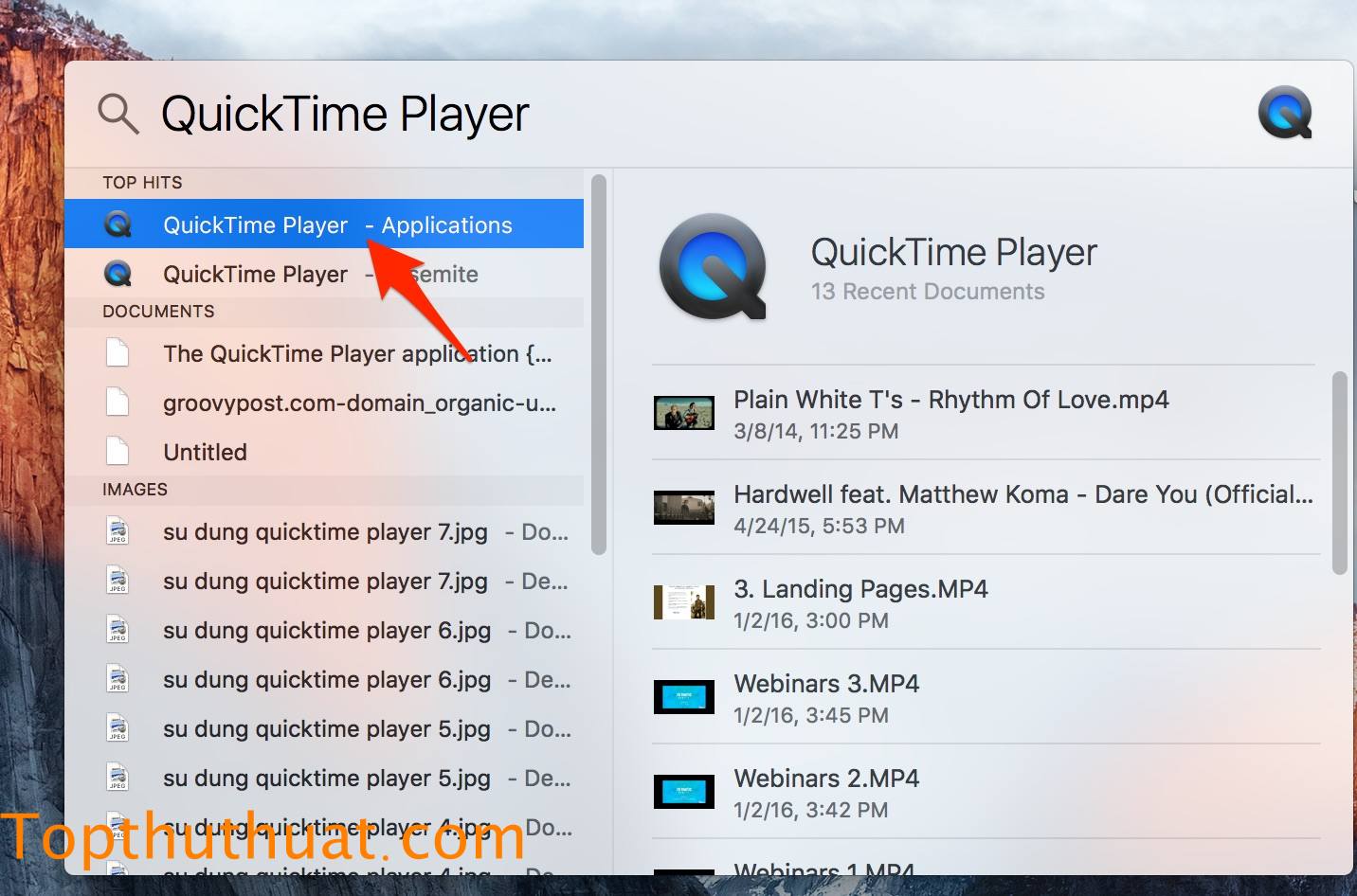 sử dụng quicktime player