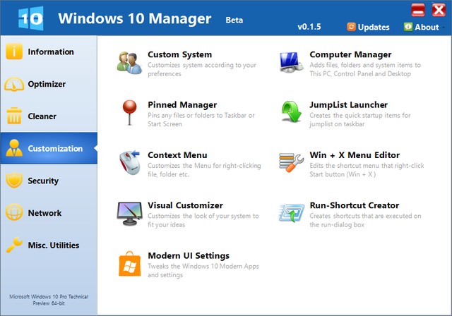 window 10 manager