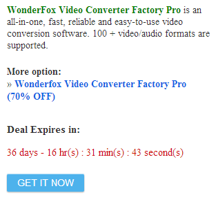 Wonderfox Video Converter Factory Pro