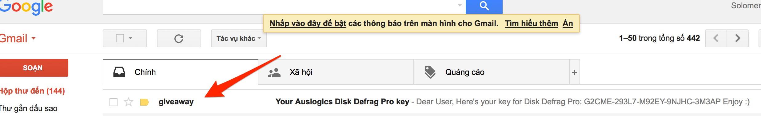 nhan ban quyen Auslogics Disk Defrag Pro 2