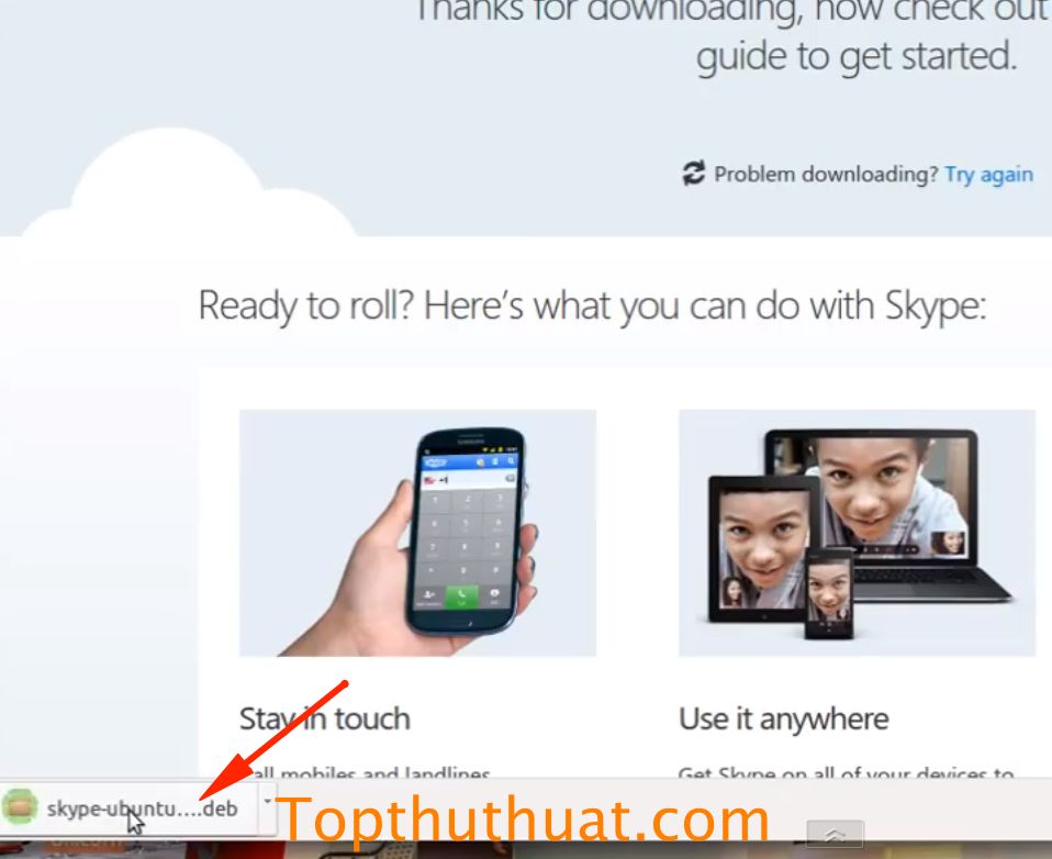 cai dat skype tren ubuntu