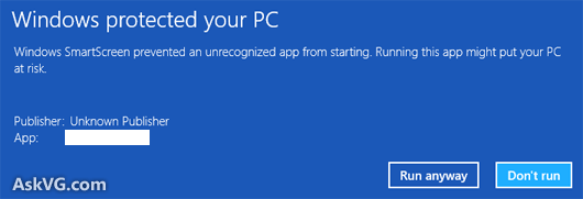 Windows SmartScreen prevented