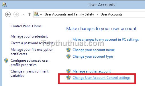 cach tat user account control