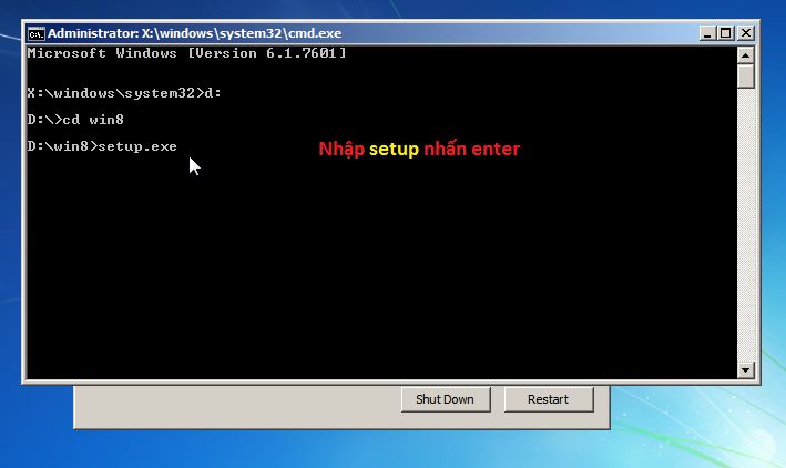 cai dat window 7 tren o cung