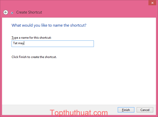 shortcut tat may tinh window 8