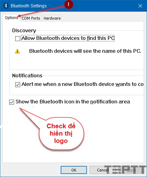 cách bật bluetooth cho laptop