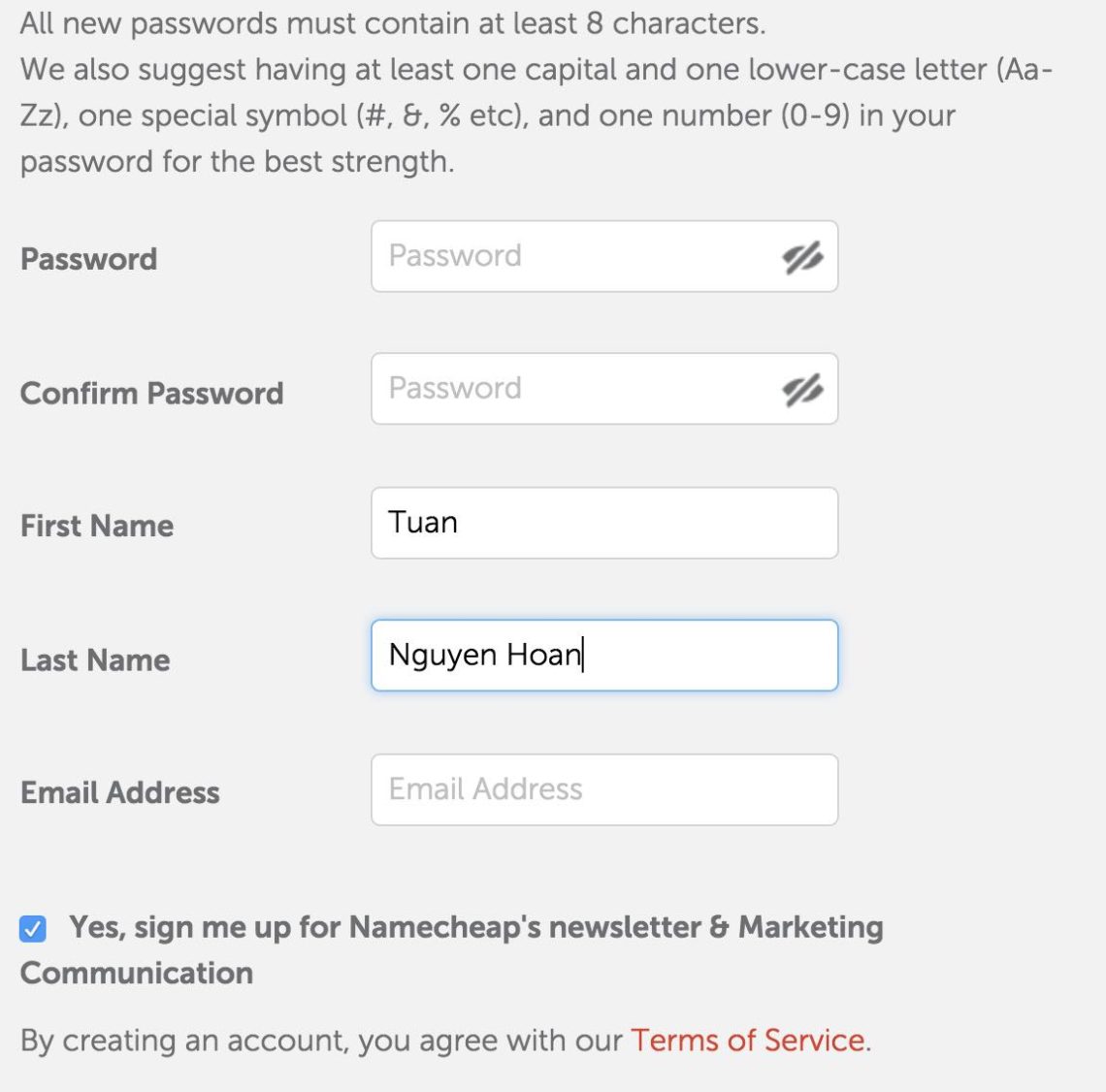 First name là gì? Cách điền First Name, Middle Name và Last Name