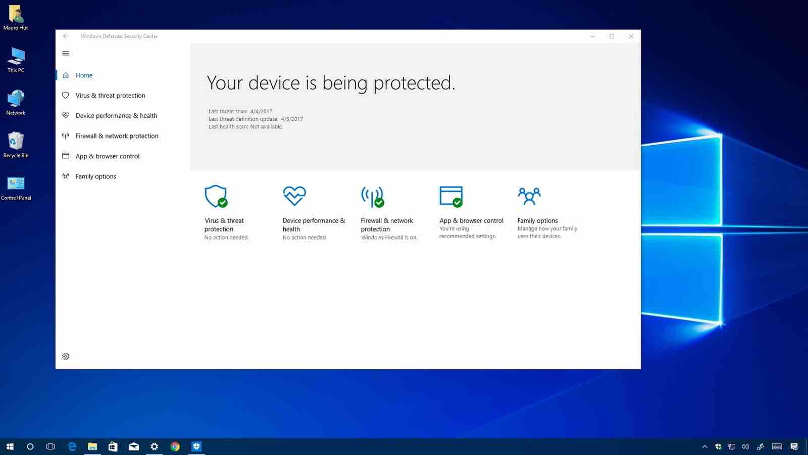 Настройка windows defender в windows 10