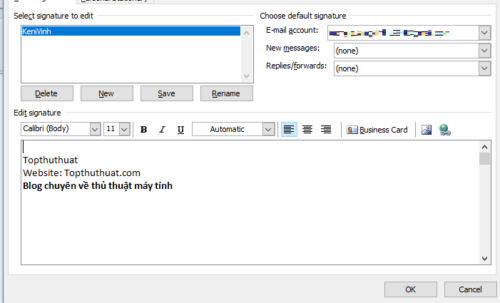 Hướng dẫn cách tạo chữ ký trong Outlook 2016/2013/2010