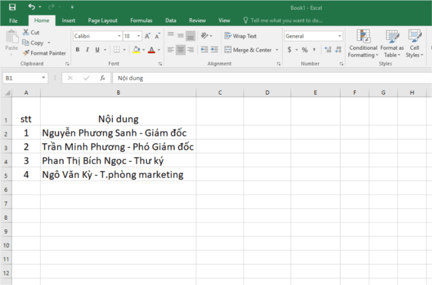 chia cot trong excel