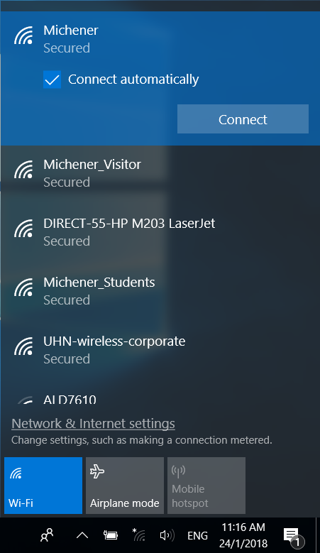 kết nối wifi windows