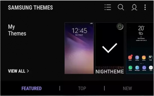 Turn on darkmode interface for samsung phones