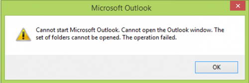 fix error can't access Outlook
