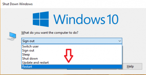khởi động lại máy tính Windows