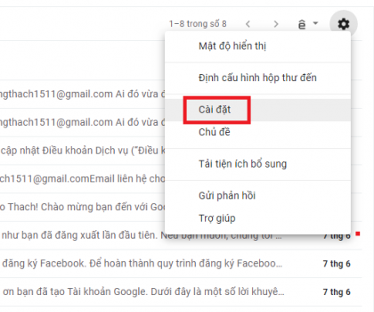 xoa thu spam tren gmail