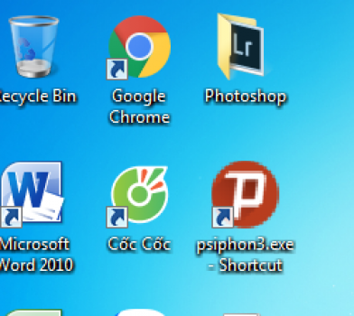 biểu tượng trên desktop