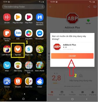 trình chặn quảng cáo trên điện thoại android
