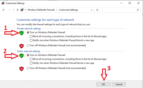 Kích hoạt Tường lửa Windows 10