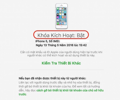 iPhone đang bị dính iCloud ẩn