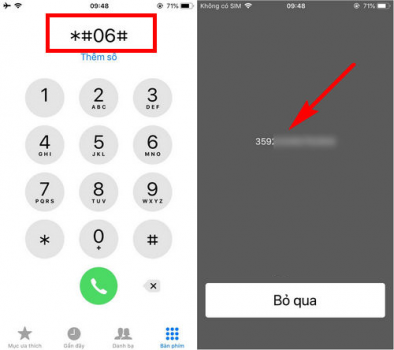 check IMEI của điện thoại