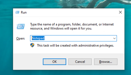 mở Notepad trên máy tính 