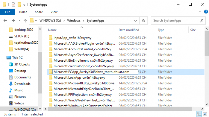 Cách đổi tên thư mục trong Windows 10