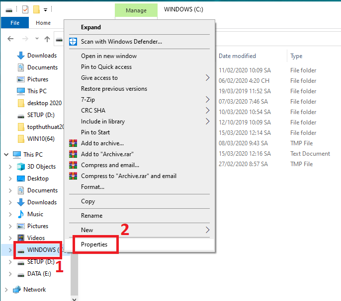 Sử dụng Disk Cleanup 