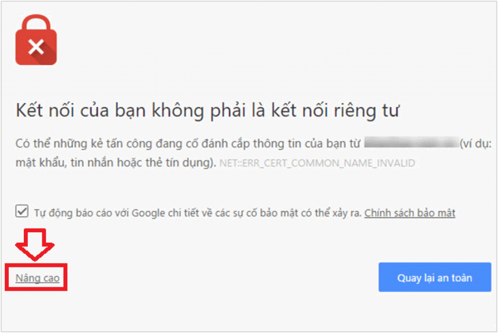 Truy cập web và bỏ qua cảnh báo