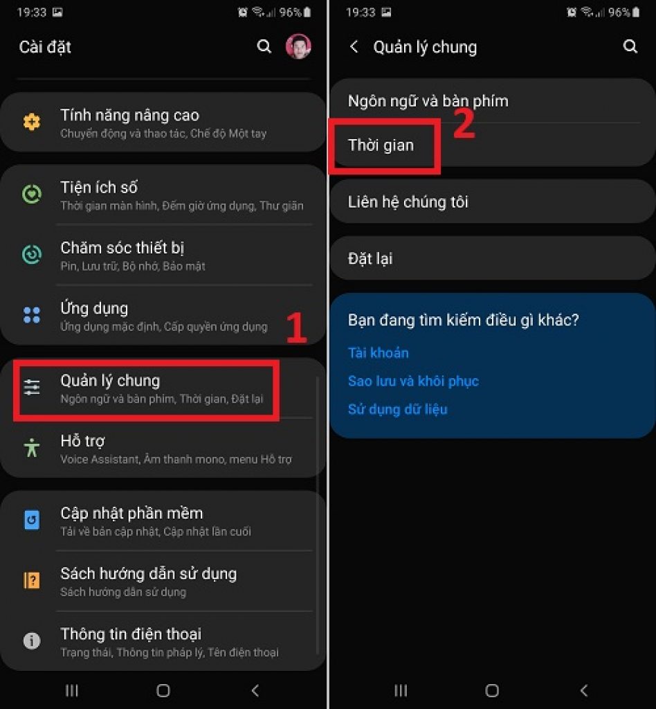 Kiểm tra ngày giờ trên điện thoại Android
