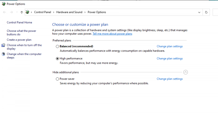 Tùy chọn nguồn điện laptop (Power Option)