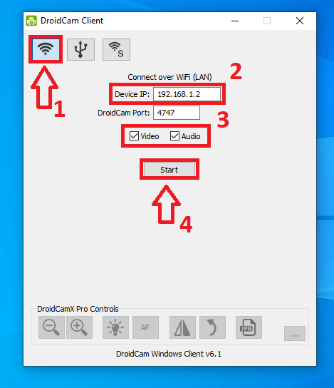 kết nối DroidCam trên Android và máy tính qua wifi