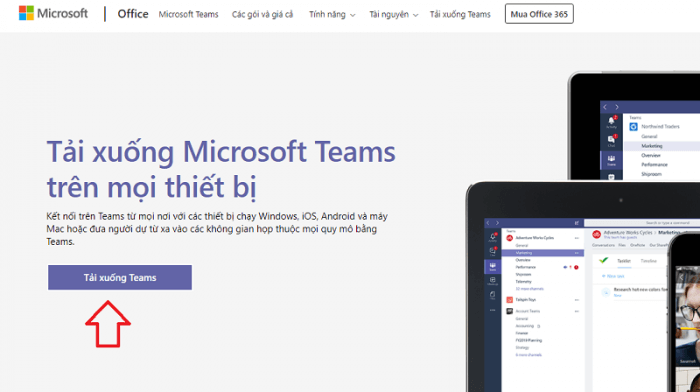 Tải phầm mềm Microsoft Team