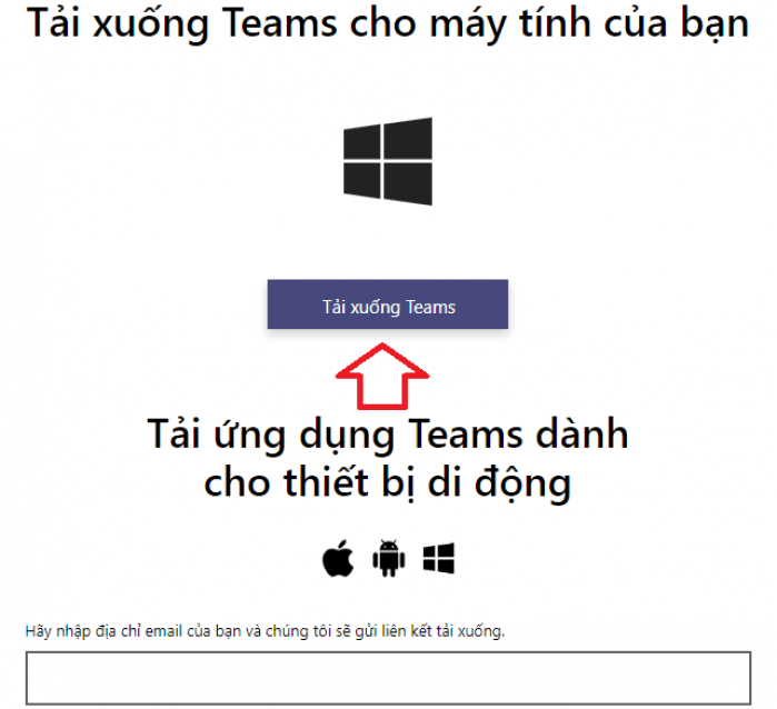 Tải xuống Teams 