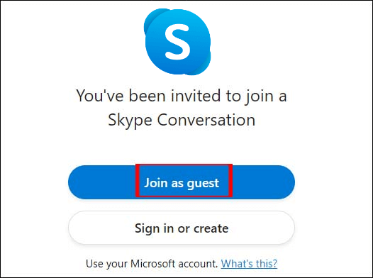 tham dự với tư cách khách (Guest) trong skype