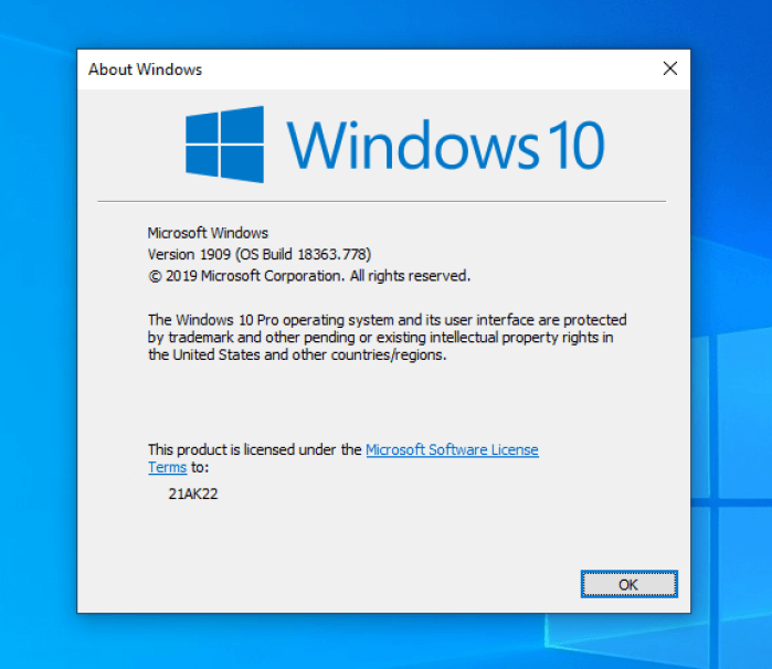 Xem thông tin hệ điều hành Windows 10