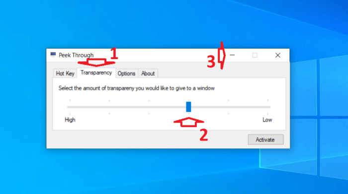 Phím Tắt Làm Trong Suốt Cửa Sổ Bất Kì Trên Máy Tính Windows 10