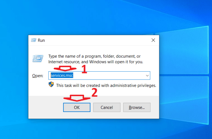 Mở cửa sổ Dịch vụ của Windows 10