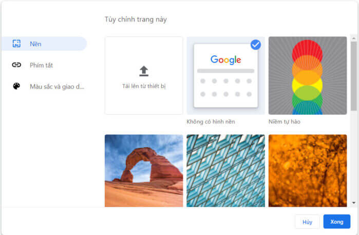 Cách đổi hình nền Google cài đặt hình nền cho Chrome trên máy tính