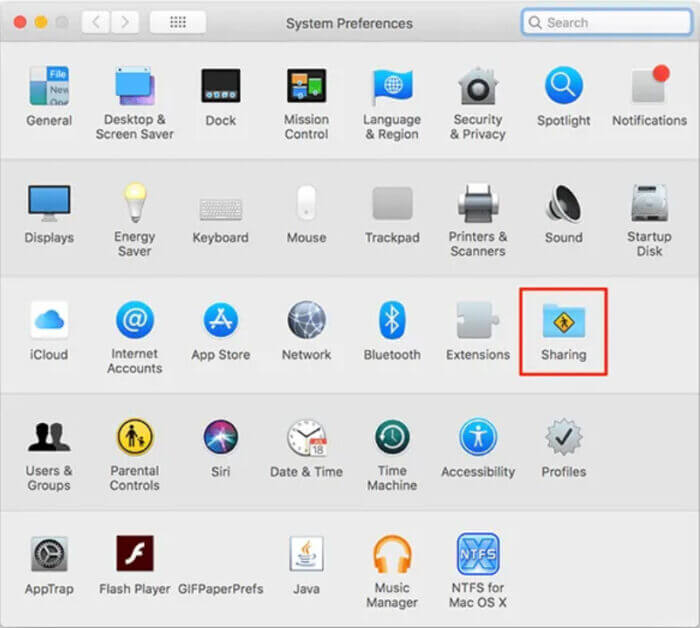 Tắt chia sẻ Internet & màn hình trong Macbook