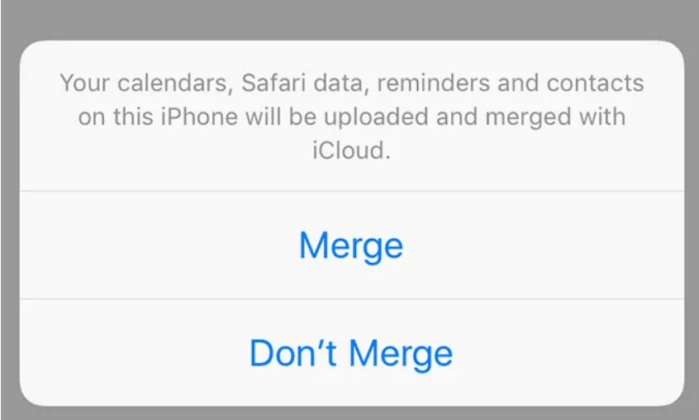 (hợp nhất) dữ liệu hiện có trên thiết bị của mình với tài khoản iCloud