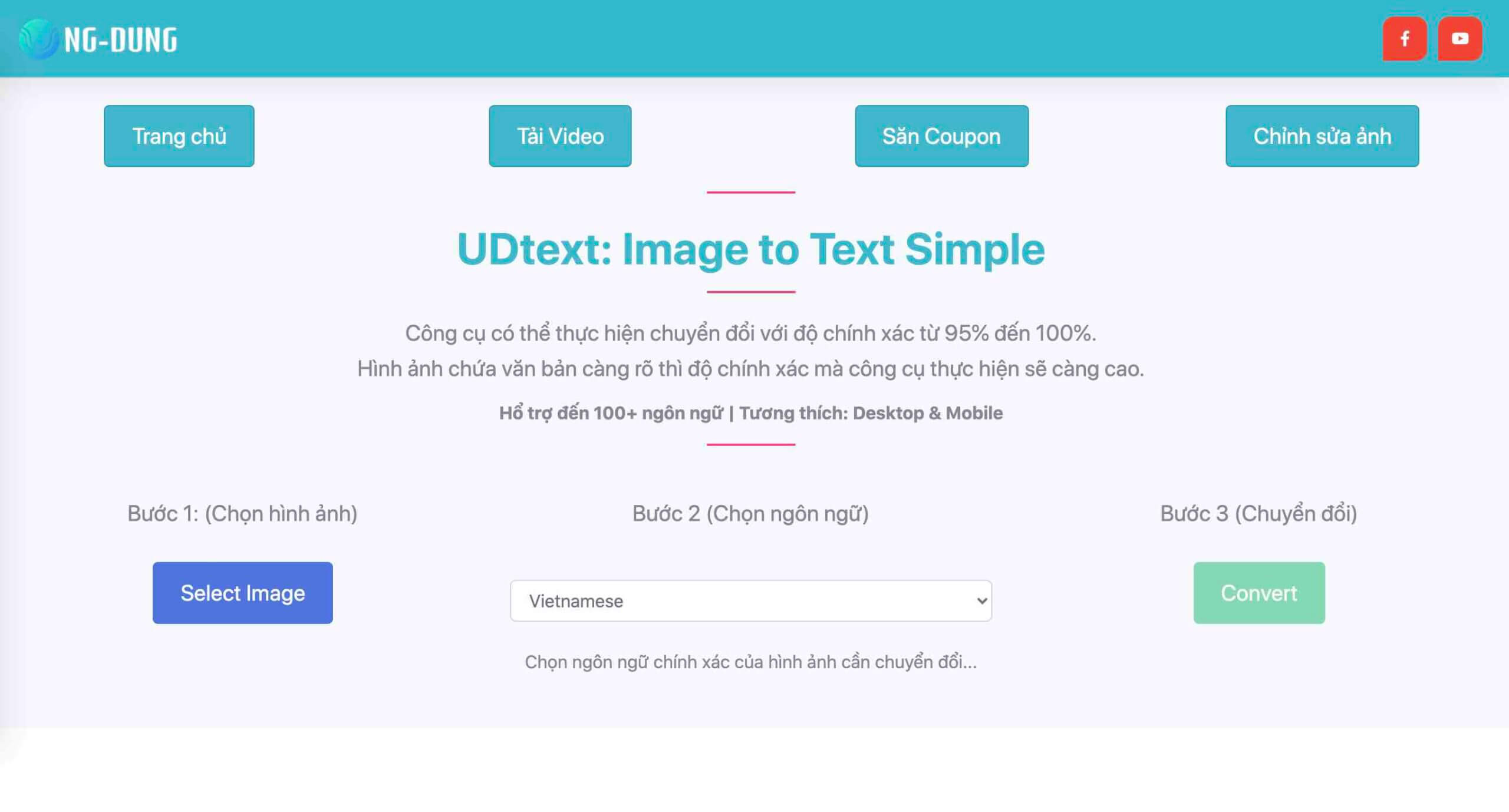 Chuyển đổi hình ảnh thành văn bản với UDtext