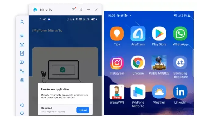 iMyFone MirrorTo Android screen mirroring