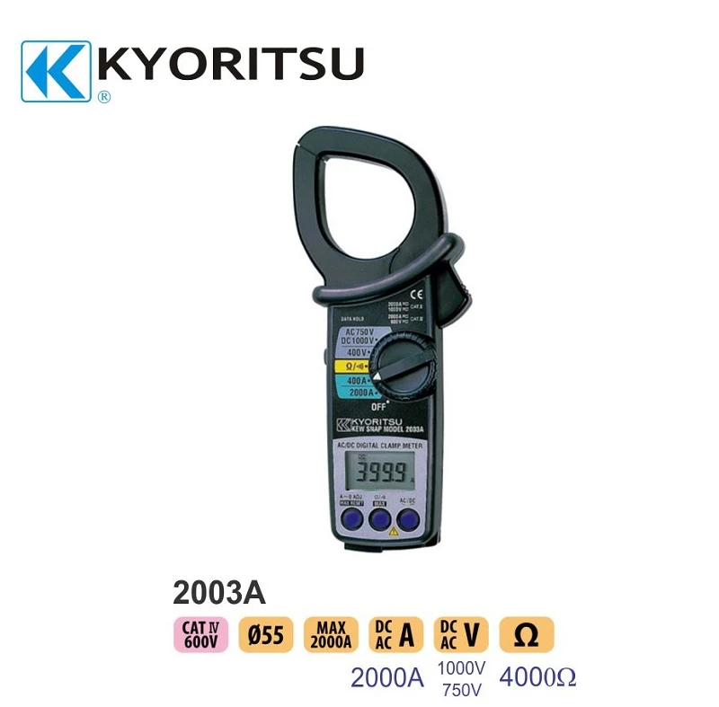 Ampe Kyoritsu model 2003A đo dòng 2000A