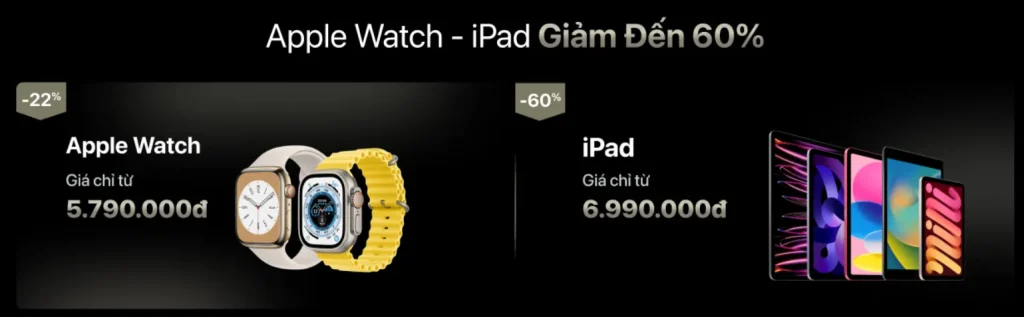 Ưu đãi cho Apple Watch - iPad khi mua kèm iPhone 15 tại Thế Giới Di Động