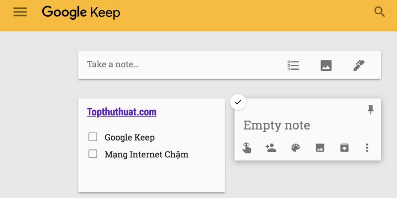 Cách sử dụng Google Keep trực tiếp trên Macbook